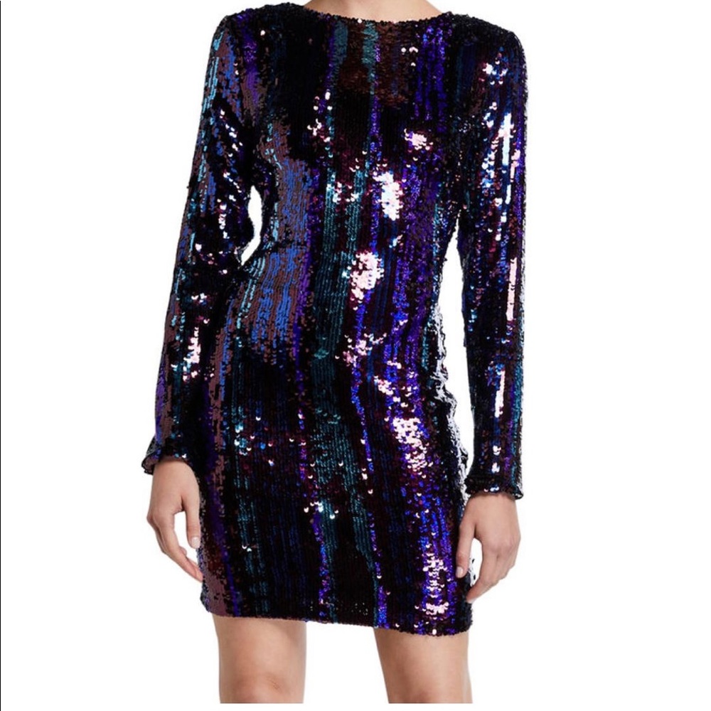 Dress the Population multicolor sequin dress